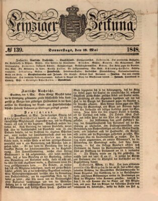 Leipziger Zeitung Donnerstag 18. Mai 1848