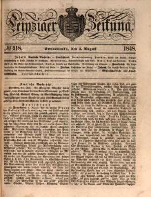 Leipziger Zeitung Samstag 5. August 1848