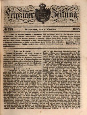 Leipziger Zeitung Mittwoch 4. Oktober 1848