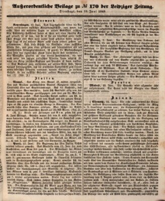 Leipziger Zeitung Dienstag 19. Juni 1849