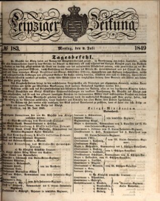 Leipziger Zeitung Montag 2. Juli 1849