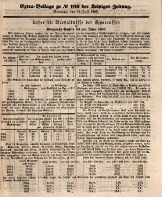 Leipziger Zeitung Sonntag 15. Juli 1849