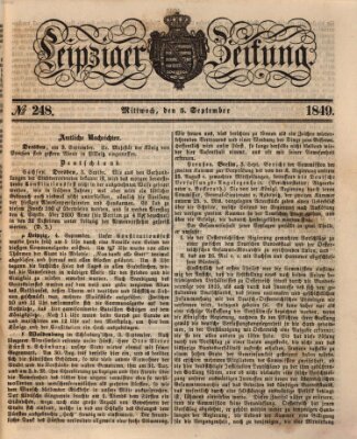 Leipziger Zeitung Mittwoch 5. September 1849