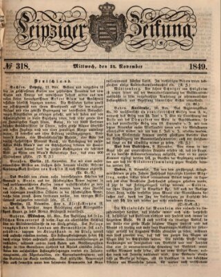 Leipziger Zeitung Mittwoch 14. November 1849