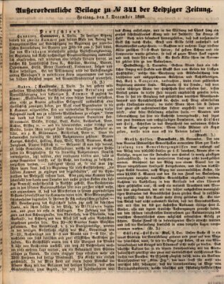 Leipziger Zeitung Freitag 7. Dezember 1849