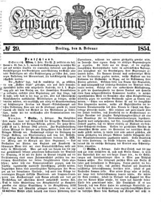 Leipziger Zeitung Freitag 3. Februar 1854