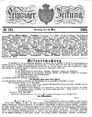 Leipziger Zeitung Freitag 12. Mai 1854