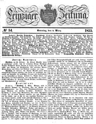 Leipziger Zeitung Sonntag 4. März 1855