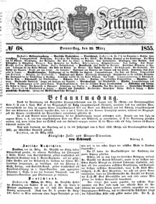 Leipziger Zeitung Donnerstag 22. März 1855