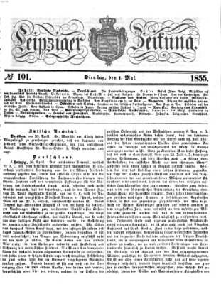 Leipziger Zeitung Dienstag 1. Mai 1855