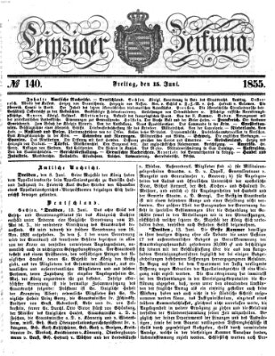 Leipziger Zeitung Freitag 15. Juni 1855