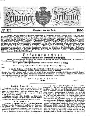 Leipziger Zeitung Sonntag 22. Juli 1855
