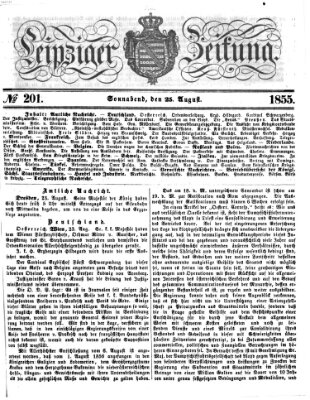 Leipziger Zeitung Samstag 25. August 1855