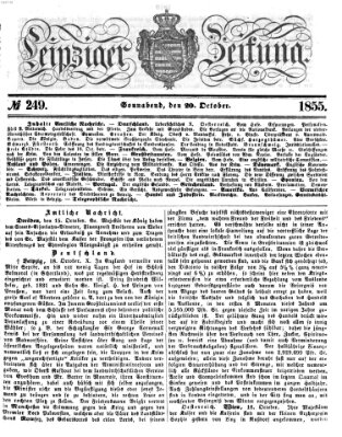 Leipziger Zeitung Samstag 20. Oktober 1855