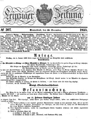 Leipziger Zeitung Samstag 29. Dezember 1855