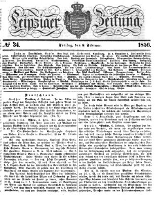 Leipziger Zeitung Freitag 8. Februar 1856