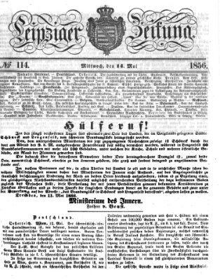 Leipziger Zeitung Mittwoch 14. Mai 1856