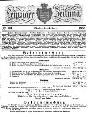 Leipziger Zeitung Dienstag 3. Juni 1856