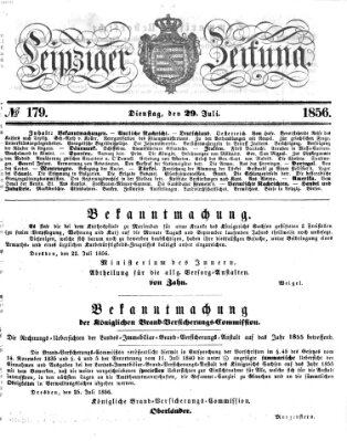 Leipziger Zeitung Dienstag 29. Juli 1856
