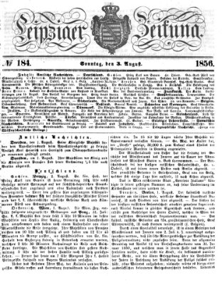 Leipziger Zeitung Sonntag 3. August 1856