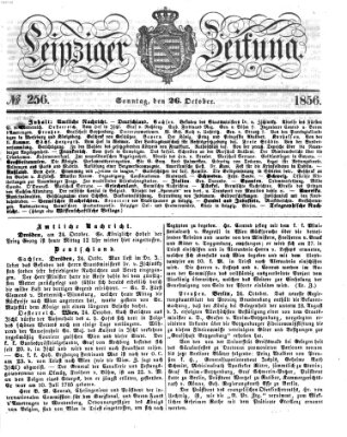 Leipziger Zeitung Sonntag 26. Oktober 1856