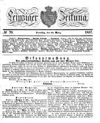 Leipziger Zeitung Dienstag 24. März 1857