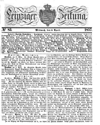 Leipziger Zeitung Mittwoch 8. April 1857