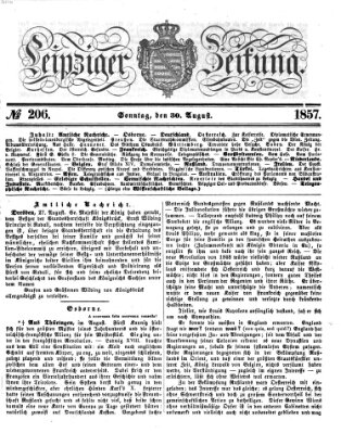 Leipziger Zeitung Sonntag 30. August 1857