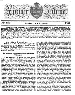 Leipziger Zeitung Dienstag 8. September 1857
