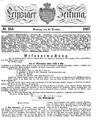 Leipziger Zeitung Sonntag 25. Oktober 1857