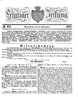 Leipziger Zeitung Samstag 14. November 1857