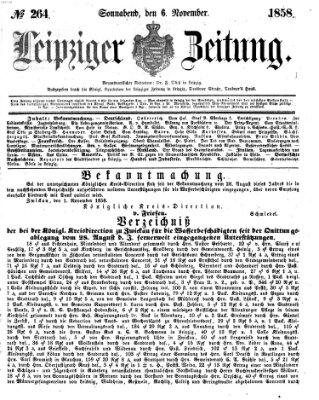 Leipziger Zeitung Samstag 6. November 1858