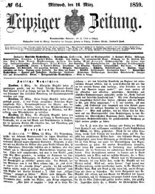 Leipziger Zeitung Mittwoch 16. März 1859