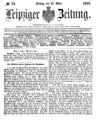 Leipziger Zeitung Freitag 25. März 1859