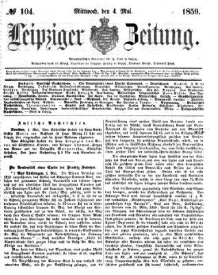 Leipziger Zeitung Mittwoch 4. Mai 1859