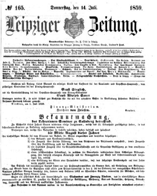Leipziger Zeitung Donnerstag 14. Juli 1859