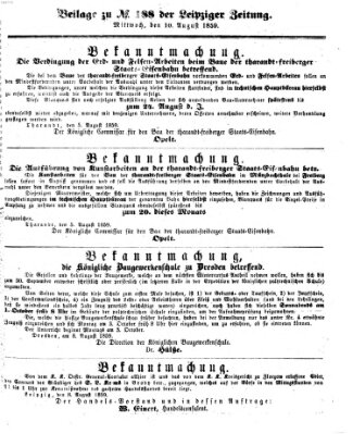 Leipziger Zeitung Mittwoch 10. August 1859