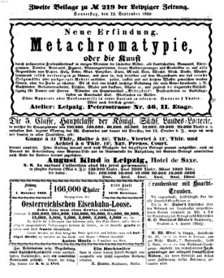 Leipziger Zeitung Donnerstag 15. September 1859