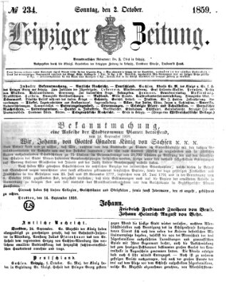 Leipziger Zeitung Sonntag 2. Oktober 1859