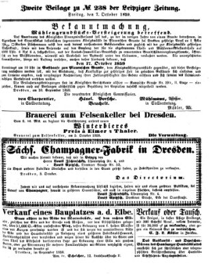 Leipziger Zeitung Freitag 7. Oktober 1859