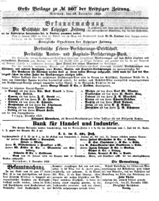 Leipziger Zeitung Mittwoch 28. Dezember 1859