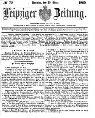 Leipziger Zeitung Sonntag 25. März 1860