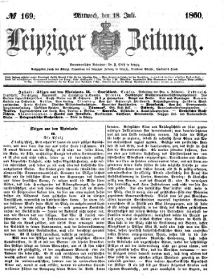 Leipziger Zeitung Mittwoch 18. Juli 1860
