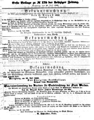 Leipziger Zeitung Sonntag 29. Juli 1860
