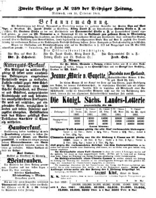 Leipziger Zeitung Mittwoch 31. Oktober 1860