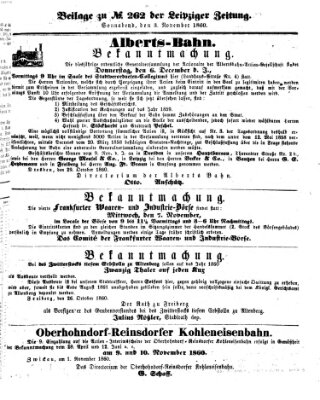 Leipziger Zeitung Samstag 3. November 1860