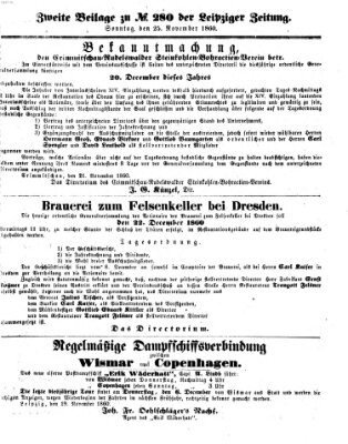 Leipziger Zeitung Sonntag 25. November 1860