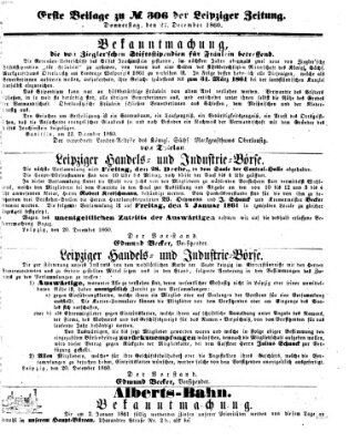 Leipziger Zeitung Donnerstag 27. Dezember 1860