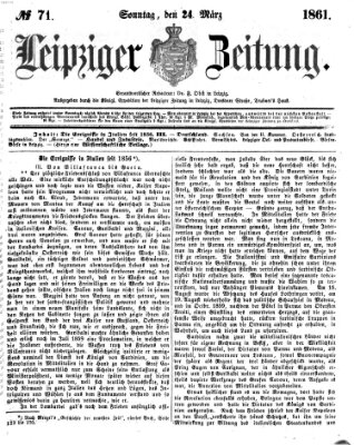 Leipziger Zeitung Sonntag 24. März 1861