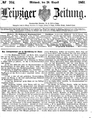 Leipziger Zeitung Mittwoch 28. August 1861